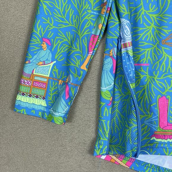 Gretchen‎ Scott Pullover Womens S Turquoise Palanquin Party Athletic 1/2 Zip Top - Picture 9 of 12